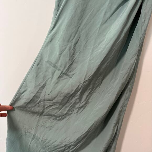 Abercrombie & Fitch Women's High Neck Column Dress Midi Blue Medium - Picture 5 of 8